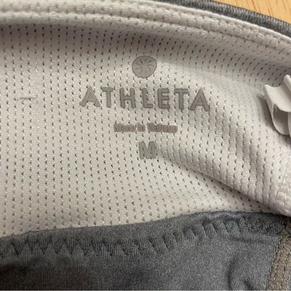 Athleta Deep Breath Gray and White Striped Sports Bra - Picture 4 of 4